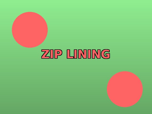 Zip lining adventure