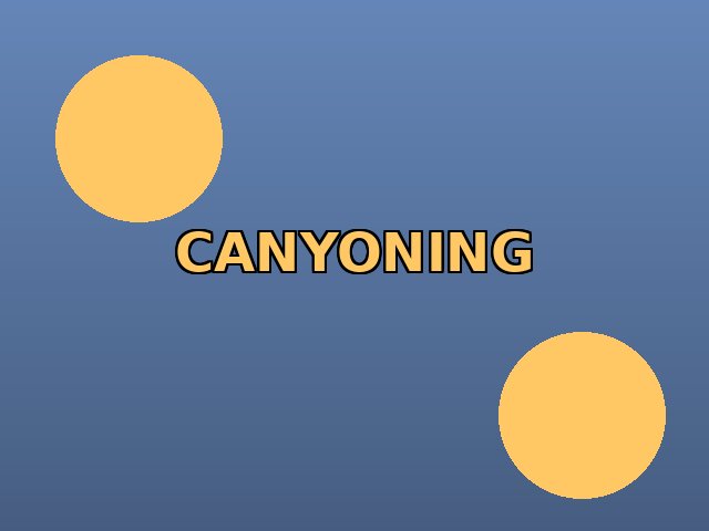 Canyoning waterfall